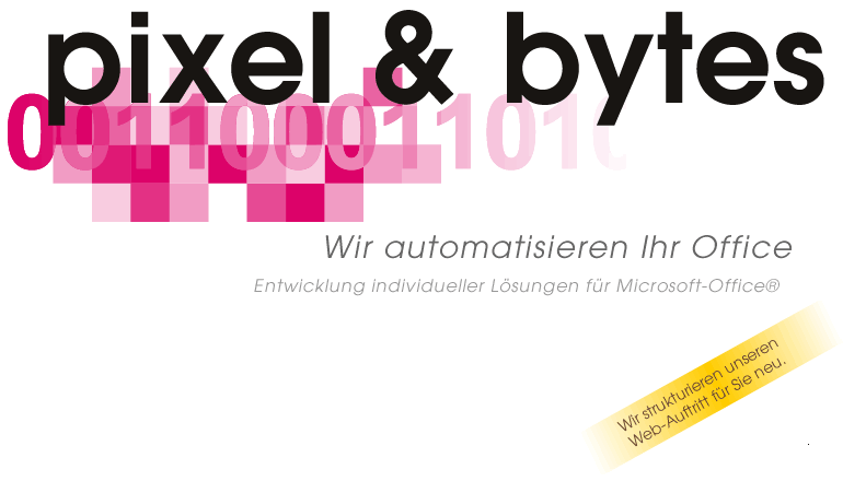 pixel & bytes - Individuelle Microsoft Office®-Lösungen für Ihr Unternehmen